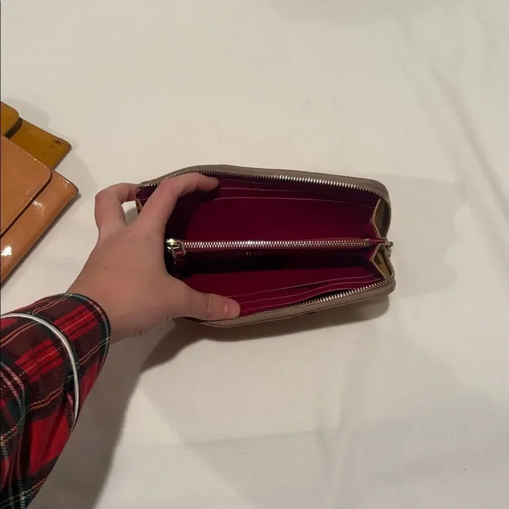 Mui mui three project - rehab - long patent leather wallets